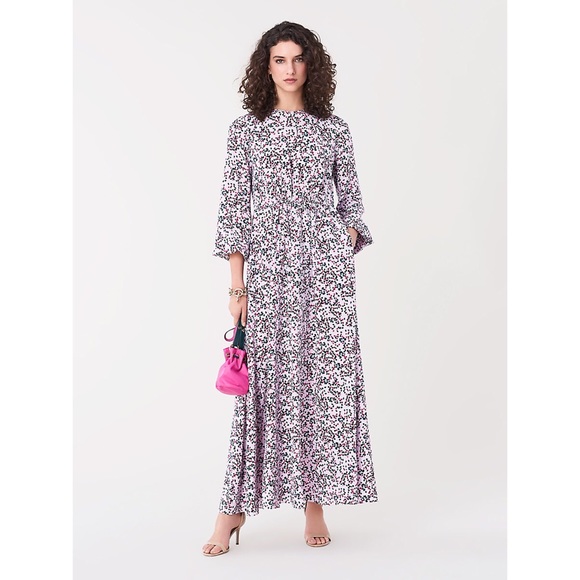 NWT Diane von Furstenberg Ivette Silk Maxi Dress - Picture 2 of 13